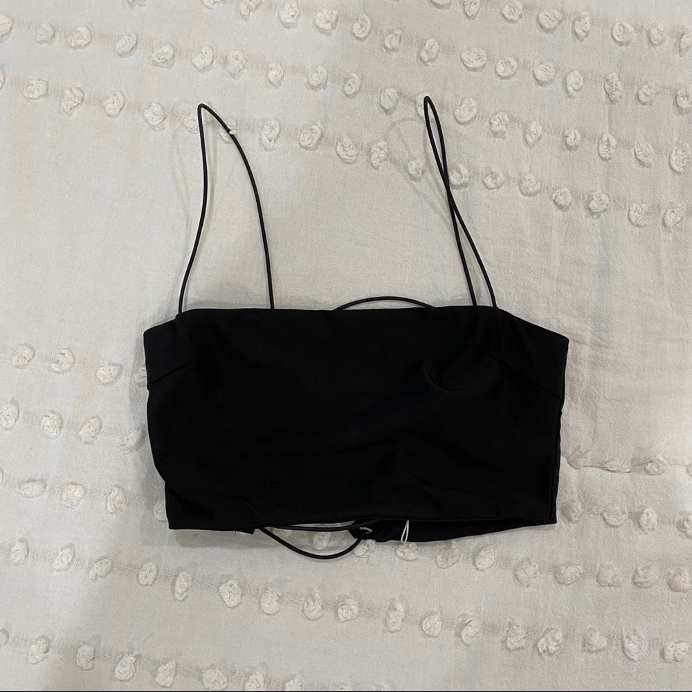 Tiger Mist Black Crop Top